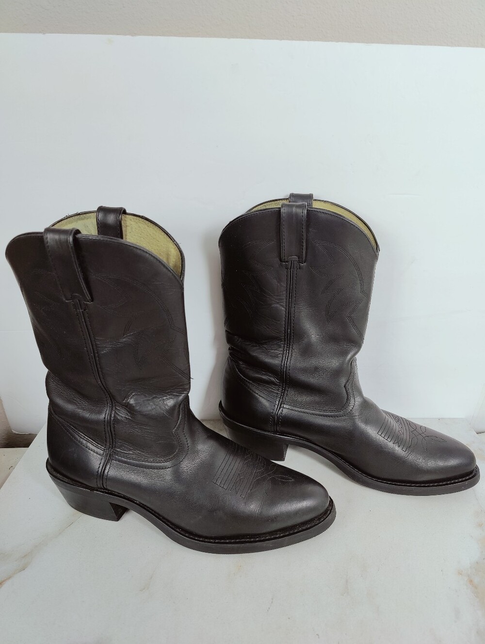 Durango Men's TR760 11-Inch Oiled Black Leather Western Boots, Sz 11